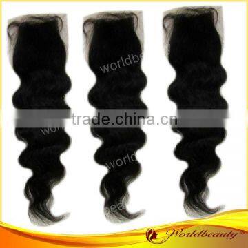 Factory price for top closure 16'' natural color body wave