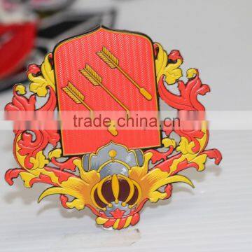 fashion Unique king Logo backing brand logo design weld molding transfer , jacket reflective patch