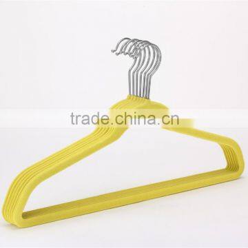 Flocked Clothes Hanger With Shoulder Pads HM-010 Quality Choice photo-5