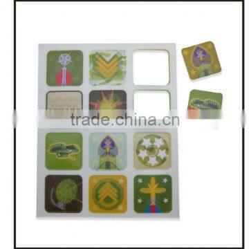 PET or PVC 3D Lenticular sticker