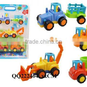 4PCS kids Friction farmer car with bulldozer ,friction car for kids