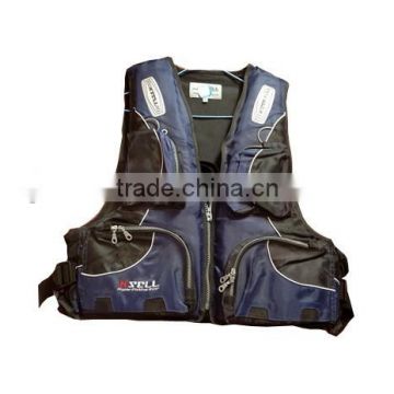 Fishing foam life jacket float vest with front pockets