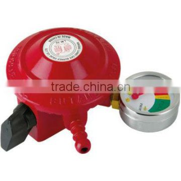 Gas low regulator pressure with gauge meter, flow meter valve & ISO9001-2008