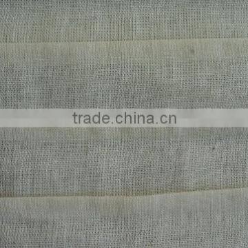 Corrugated Linen Cotton Fabric White photo-2