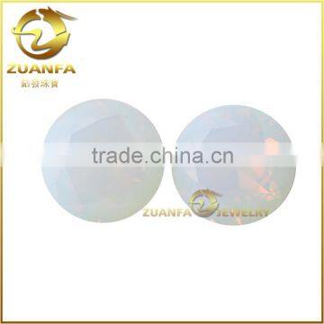 wholesale top quality round brilliant cut white synthetic opal stone