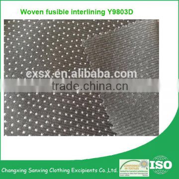 Woven interlining manufacturer fusible interlining fabric for men suits