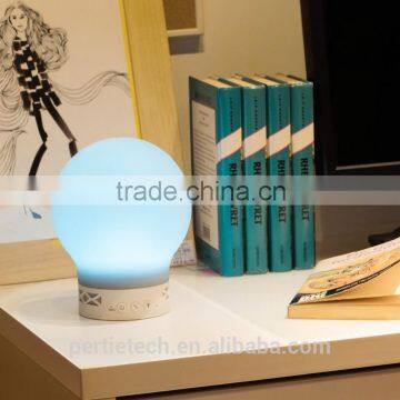 Cordless rechargeable color changing bluetooth smart led table lamp speaker