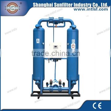 Silent compressed heatless desiccant air dryer for dental surgeries