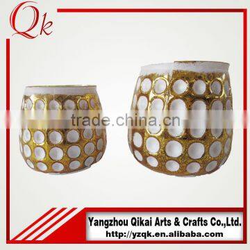 salable glass candlestick candle cup for party decoration