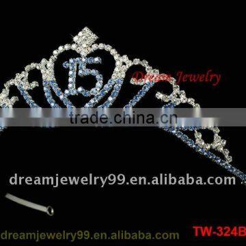 fashion and tiaras fashion bridal hair accessories blue crystal tiara new jewelry