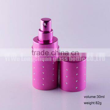 30ml Frosted Colorful Aluminum Atomizer Refillable Perfume Glass Bottles photo-2
