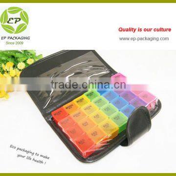 High quality 28 cases PVC notebook fancy pill box from China supplier