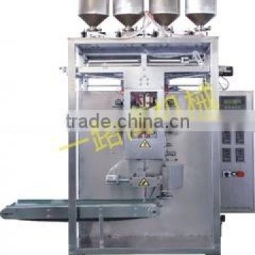 Four lanes four material packing machine