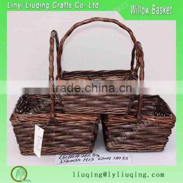 rectangular willow basket with big size