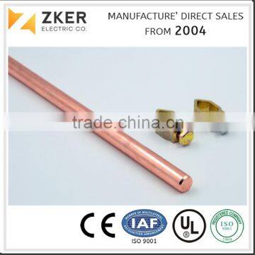 High Conductivity copper thickness >=0.254mm Copper Clad Steel Earth Rod