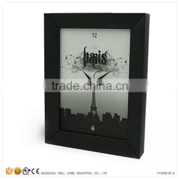 Cheap Customized New Products Eiffel Tower Design Recycled Paper DIY Clock