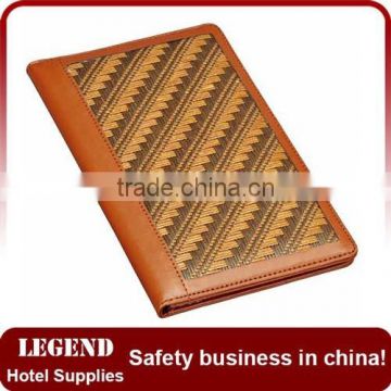 Hotel equipment embossed A5 leather ring binder