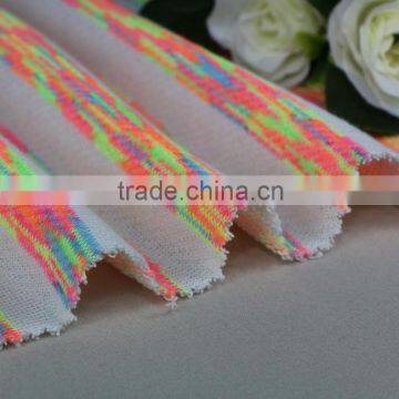 polyester cotton blend fabric space dye fabric jersey knit fabric