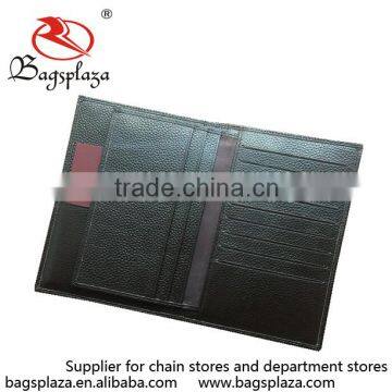 WA9117 China wholesale high quality passport wallet black leather passport holder