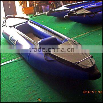 Inflatable plastic canoe