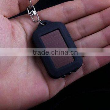 Best Solar Power 3 LED ABS Plastic Key Chain Torch Light For Gift Promotional photo-4
