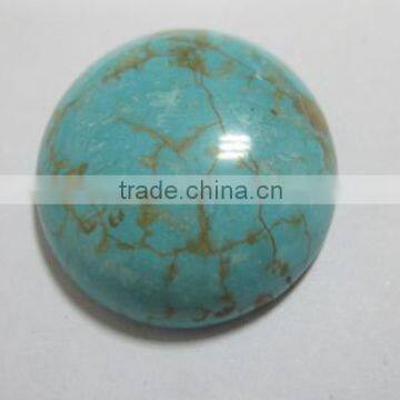 Stabilized Turquoise 20mm calibrated round cabochon-loose gemstone and semi precious stone cabochon beads for jewelry components