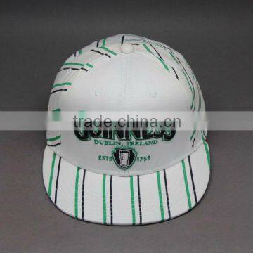 3D EMBROIDERY SNAPBACK CAPS WITH STRIP PRINT