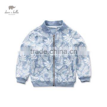 DK0277 dave bella spring autumn kids coat baby boys outwear children coat boys printed jacket boys cool tops