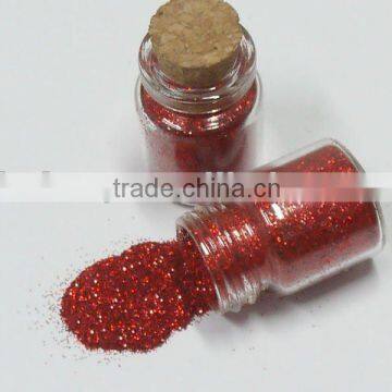 .008"Laser Red Color Solvent resistance UV resistance glitter powder