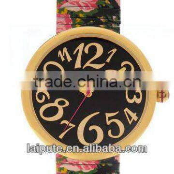 2013 new hot wholesales plating flower watch lady like watch