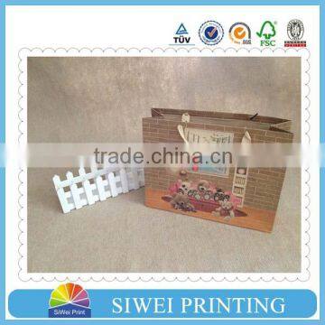 2015 Made in China GuangZhou Factory Luxury Custom Made Gift Packaging Kraft Paper Bag Logo Printed New Design Design With OEM l photo-2