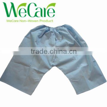 Disposable hospital non woven surgical blue colonoscopy pants