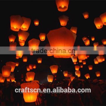 Colorful biodegradable sky lantern with diamond shape