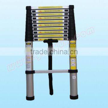 Portable & foldable aluminum telescopic ladder 3.8m (12'5 ft) EN131 certificated