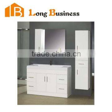 LB-JL2092 Lacquer plate wall mounted corner bathroom standing mirrored cabinet with good fittings