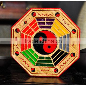 Fengshui Ba Gua Mirrors,peach wooden bagua Mirror