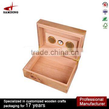 printed fancy gift packaging pine wood cigar box for sale
