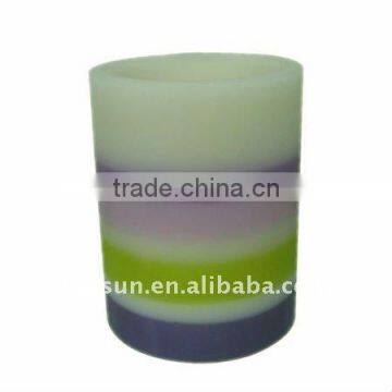 decorative multicolor wax wholesale big pillar led candles