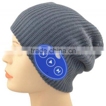 2016 best selling bluetooth hat,fashionable design knitted women winter hat knitted beanie hat