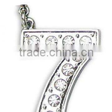 popular metal diamond alphabet letter necklace pendant,good quality and prompt delivery,pass SGS factory audit