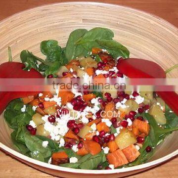 Bamboo Modern Round Bowl and Server Set is perfect for serving salad