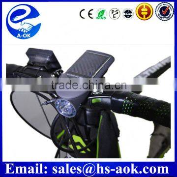 Bike Bicycle LED Solar And USB 2.0 Rechargeable Front Head Light Headlight