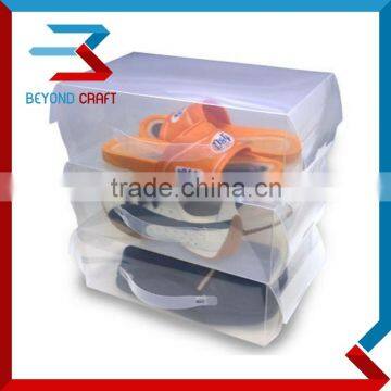 GOOD price stackable plastic foldable folding decorative shoe box with handle