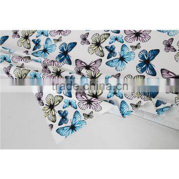 Beautiful Butterfly Design Stretch Polyester Spandex Custom Print Moss Crepe Knit Fabric photo-2