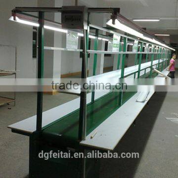 Assembly Line Working Tables Single Belt Conveyor Assembly Line With Flourescent Lamp photo-3