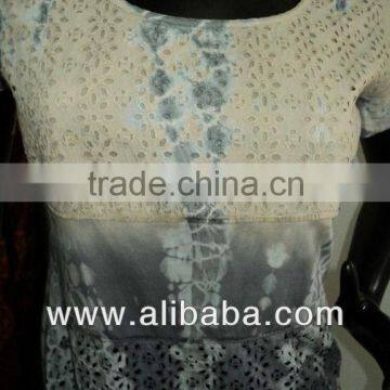 knitted Tshirts for Girls womens Indian styles tshirts for womens garments exporters in india. karni exports jaipur india , embe