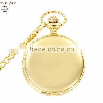 Wholesale Elegant Glossy Glod Silver and Black Pocket Watch Necklace photo-2