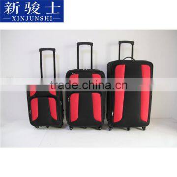 5 wheels cheap soft fabric on sale new design luggage case unique carry on lugggae