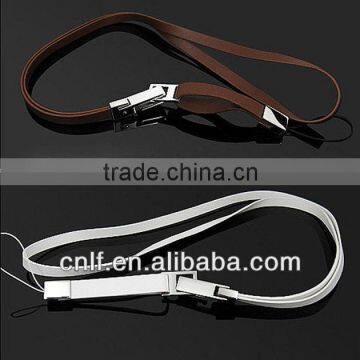 Made in China Cheap Leather Lanyard Straps