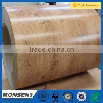 Supply high performance wood coated steel coil,wood grain steel coil,wood painting steel coil,pvc coated steel coil,wood pattern